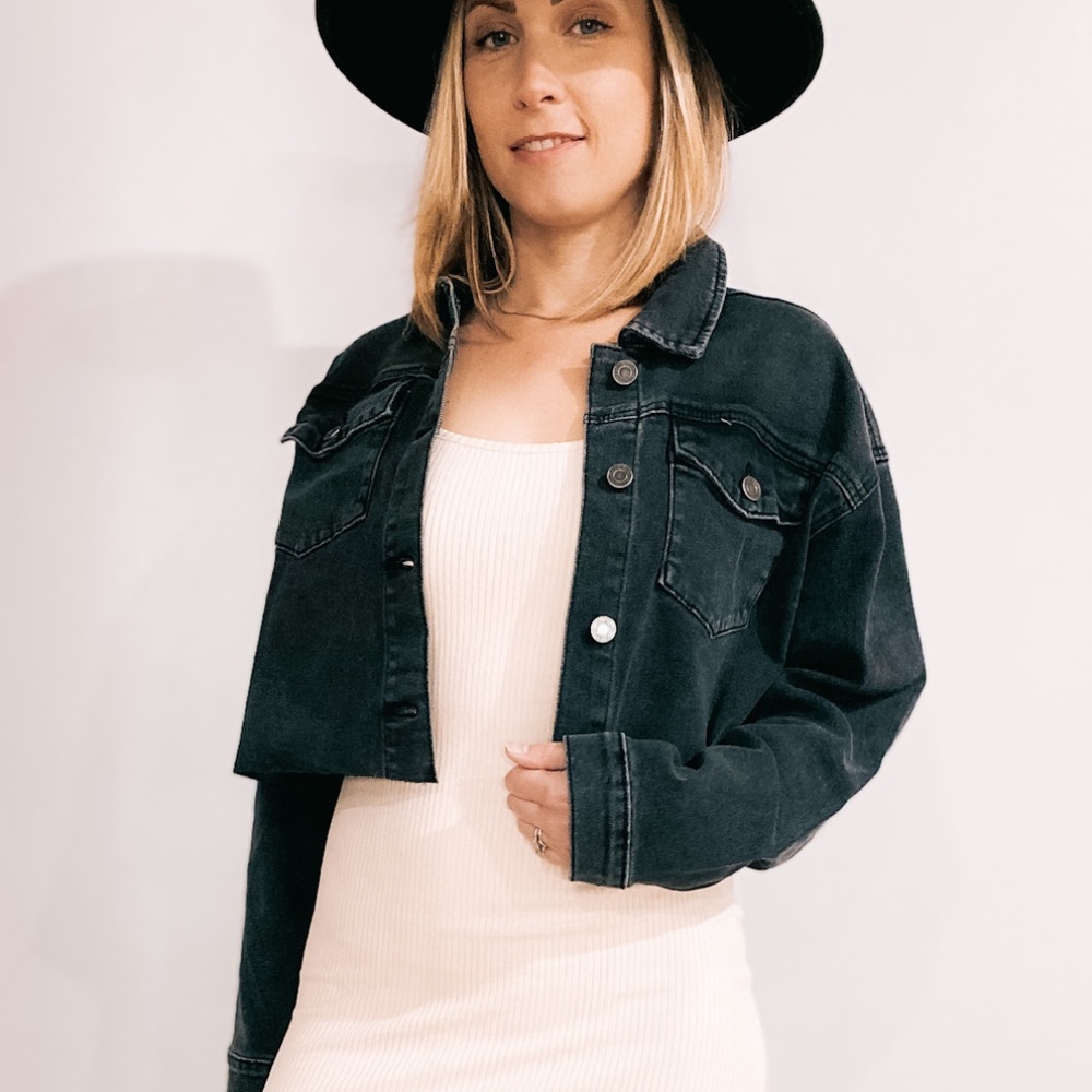 Paper Crane Oversized Denim Jacket